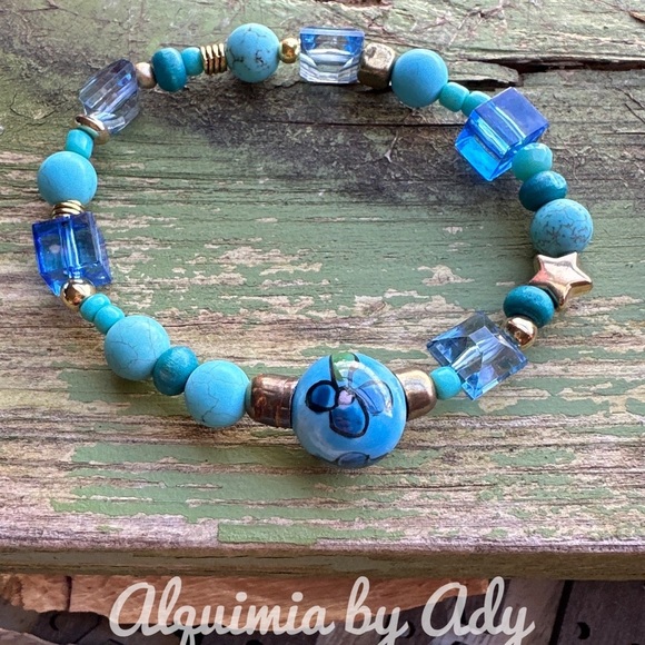 Alquimia Blue Bracelet Stylish Jewelry turquoise - Picture 1 of 4